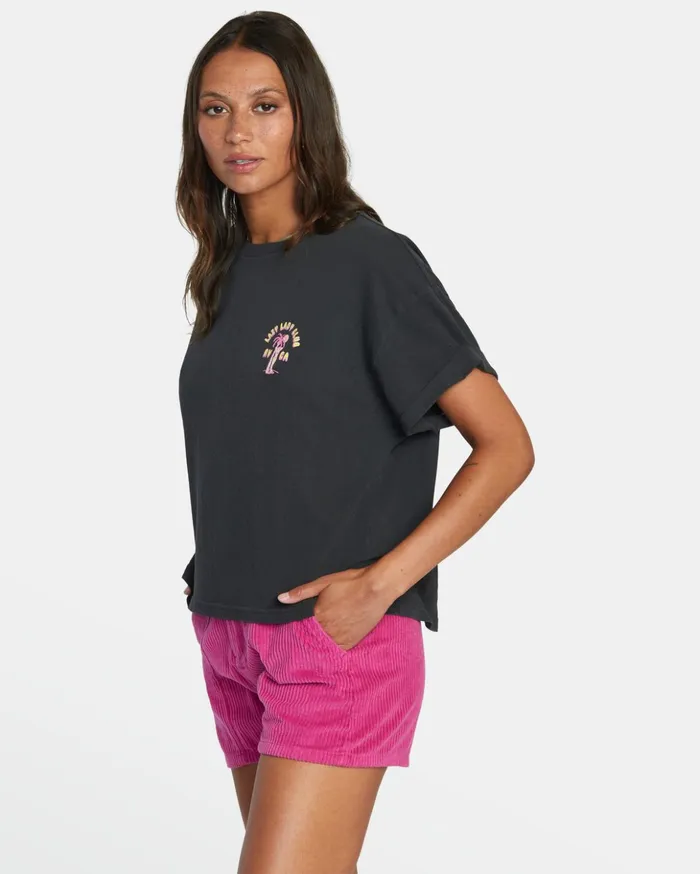 RVCA Tees Tanks Lazy Club Graphic Tee Rvca Black 8211 Women