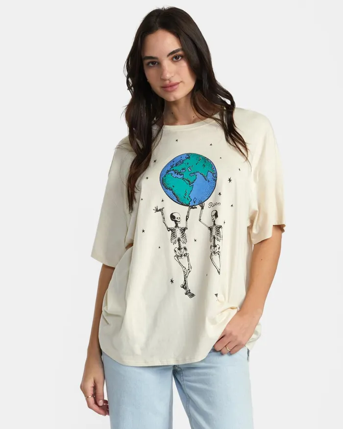 RVCA Tees Tanks No Bounds TShirt Latte 8211 Women