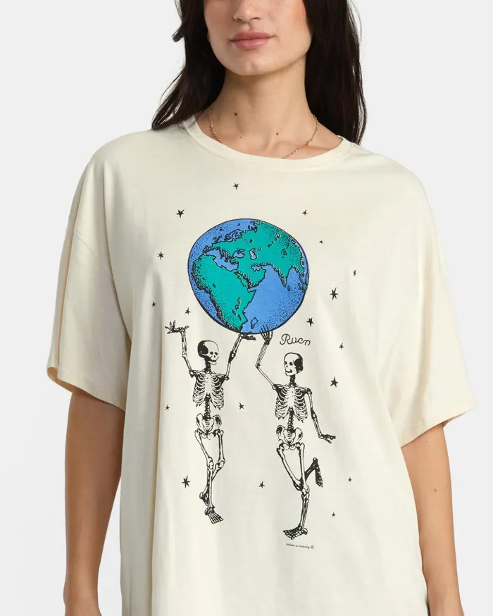 RVCA Tees Tanks No Bounds TShirt Latte 8211 Women