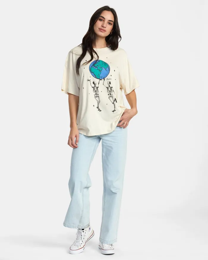RVCA Tees Tanks No Bounds TShirt Latte 8211 Women