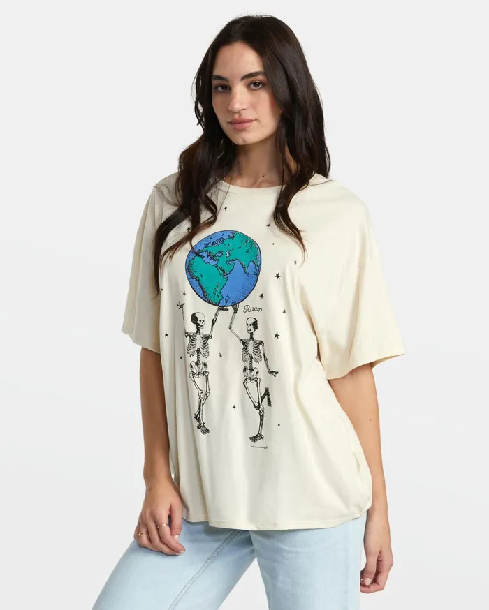 RVCA Tees Tanks No Bounds TShirt Latte 8211 Women