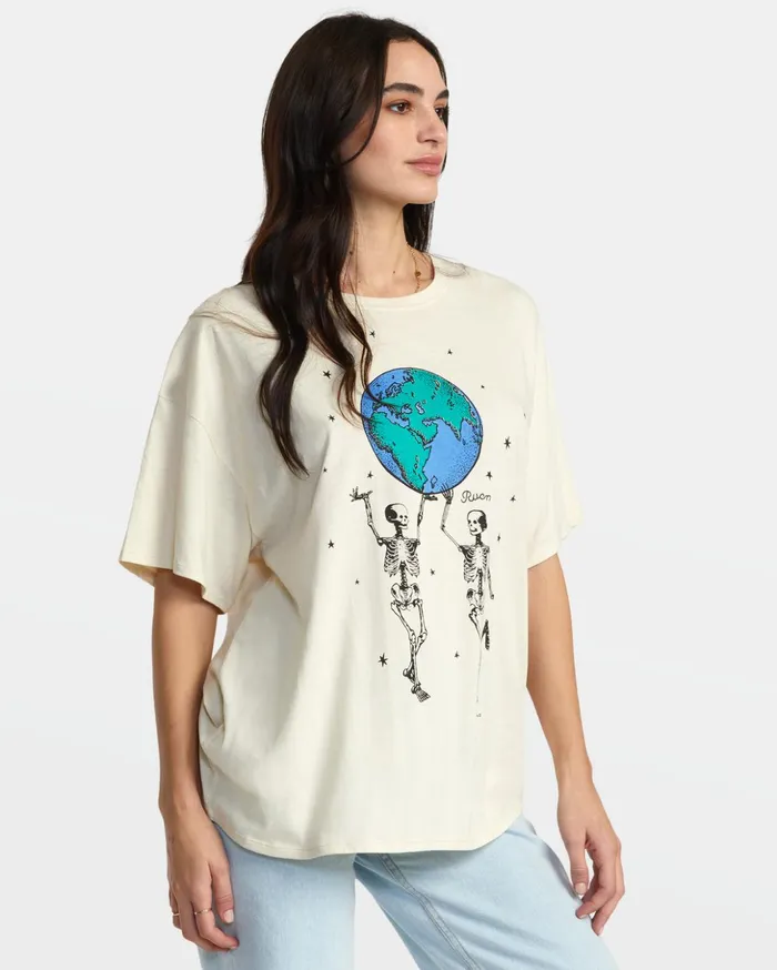 RVCA Tees Tanks No Bounds TShirt Latte 8211 Women