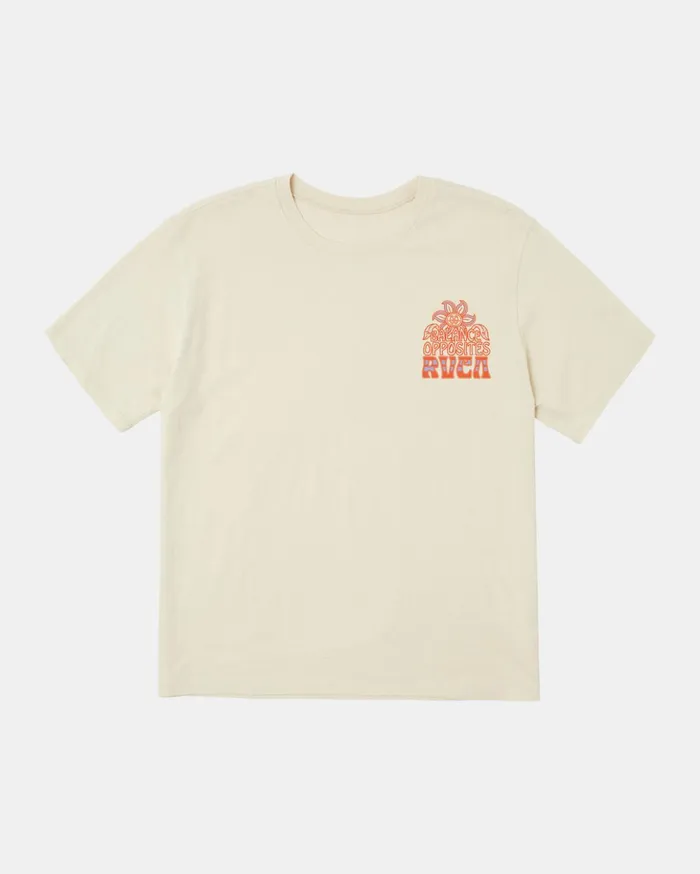 RVCA Tees Tanks Positive Growth TShirt Latte 8211 Women