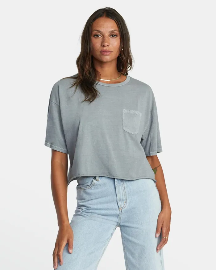 RVCA Tees Tanks PTC Pocket Tee Monument 8211 Women