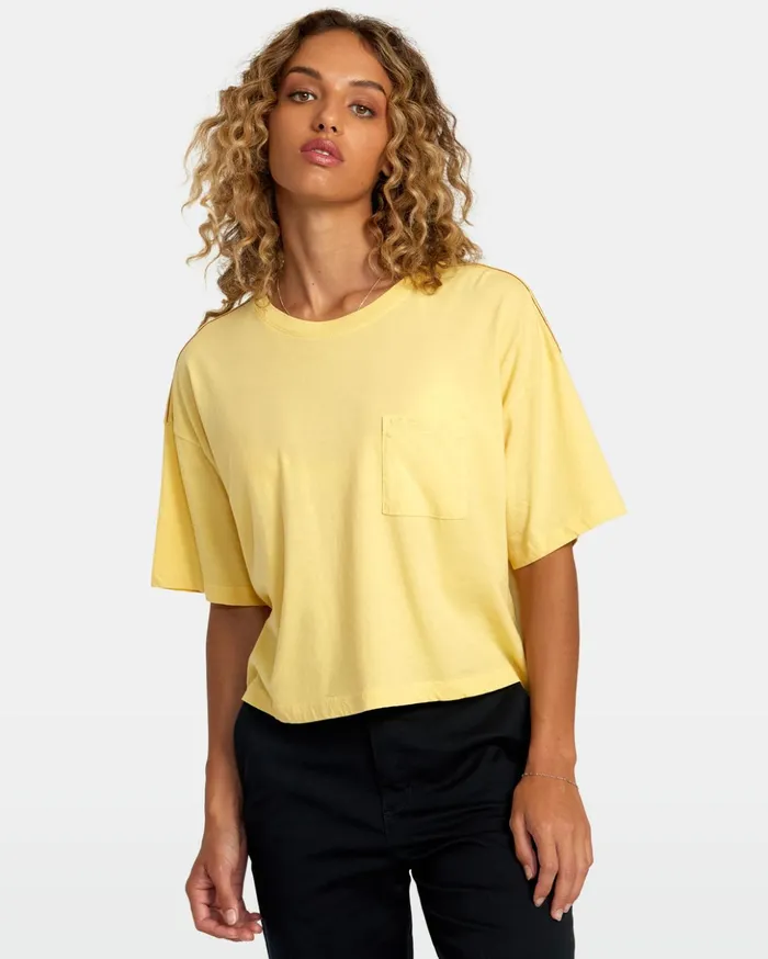 RVCA Tees Tanks PTC Tee Golden 8211 Women