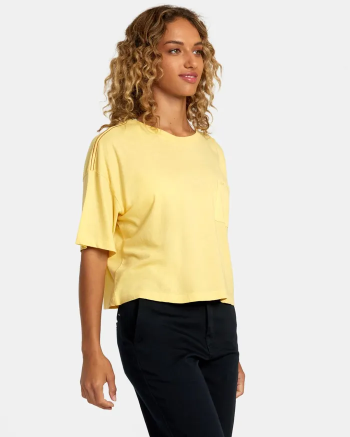 RVCA Tees Tanks PTC Tee Golden 8211 Women