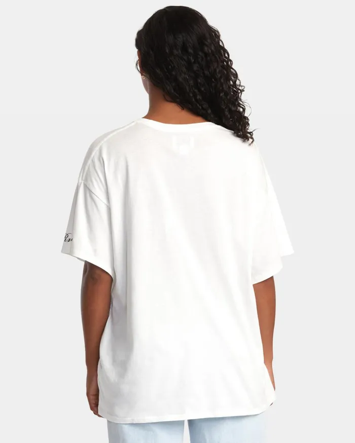 RVCA Tees Tanks Rose Namajunas Tee Vintage White 8211 Women