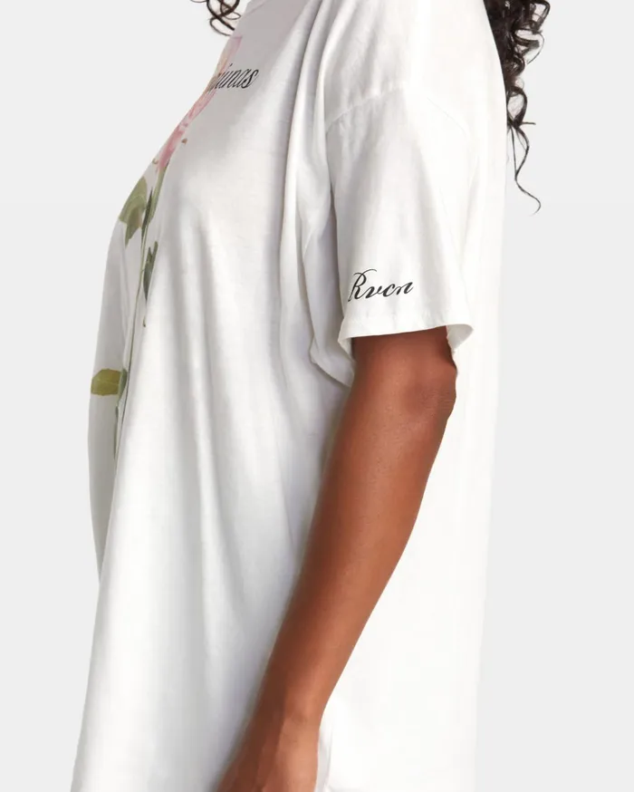 RVCA Tees Tanks Rose Namajunas Tee Vintage White 8211 Women