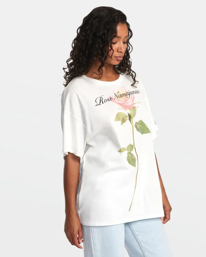 RVCA Tees Tanks Rose Namajunas Tee Vintage White 8211 Women