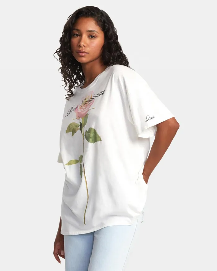 RVCA Tees Tanks Rose Namajunas Tee Vintage White 8211 Women