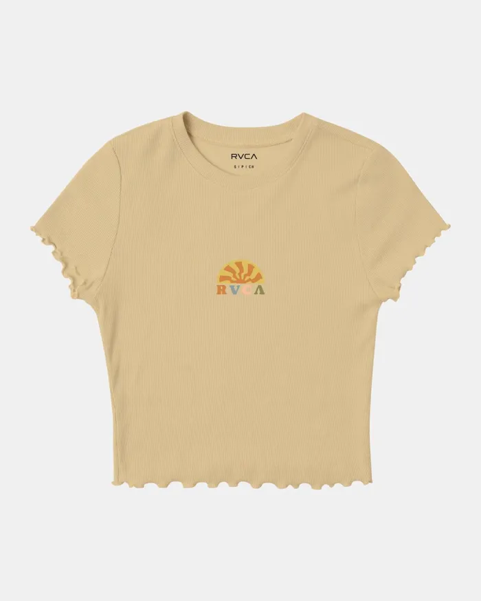 RVCA Tees Tanks Shine Tee Cream 8211 Women