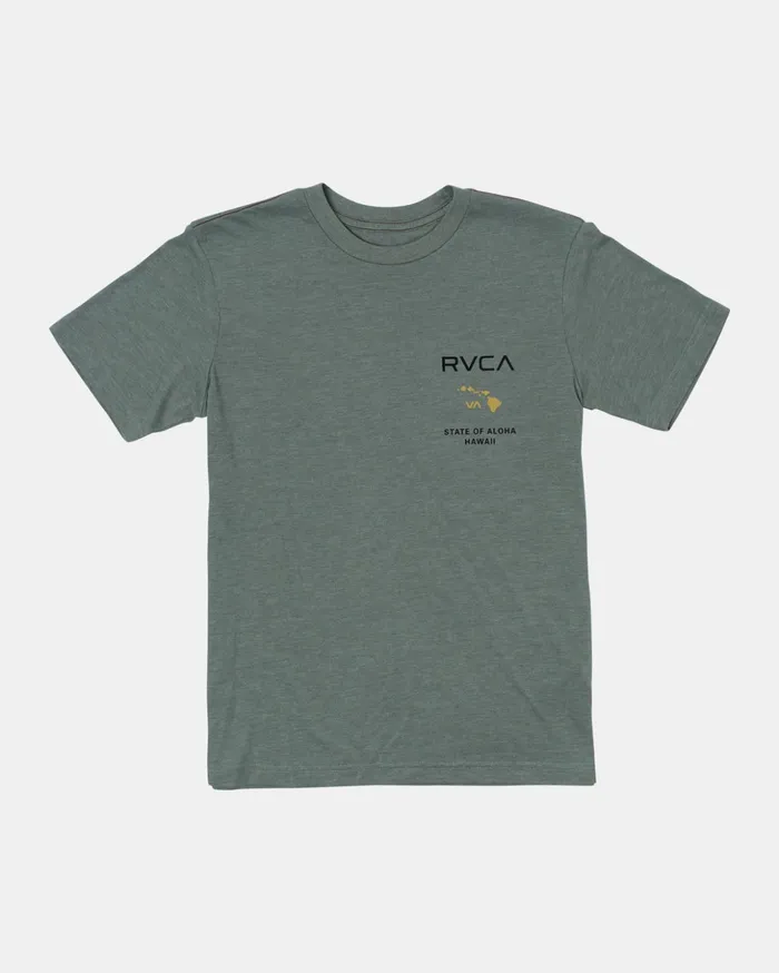 RVCA Tees Tanks STATE OF ALOHA SS Jade 8211 Boys