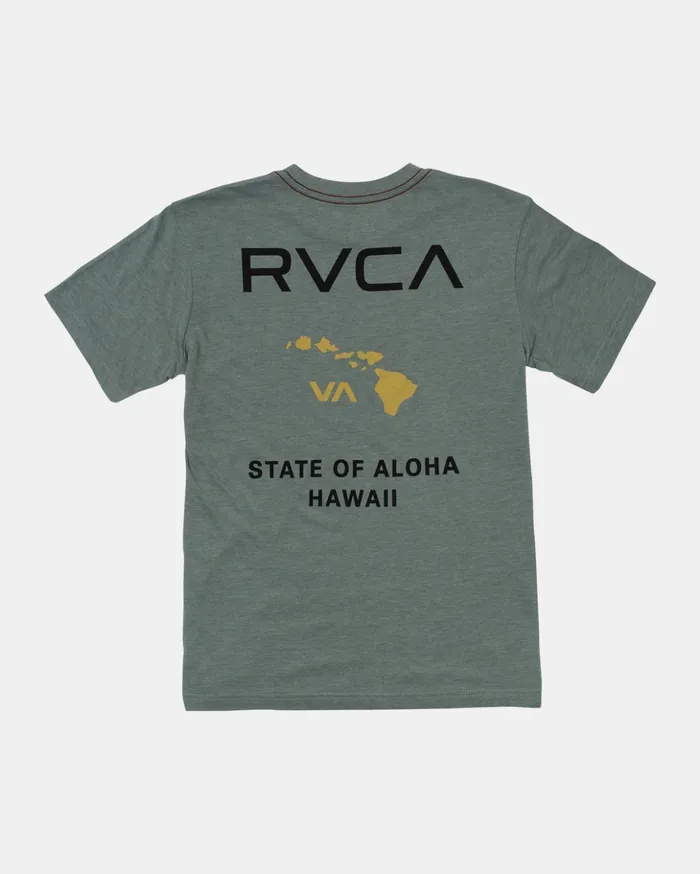 RVCA Tees Tanks STATE OF ALOHA SS Jade 8211 Boys