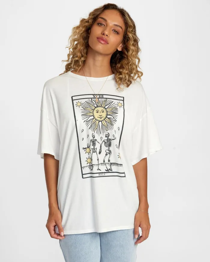 RVCA Tees Tanks Tarot Tee Vintage White 8211 Women
