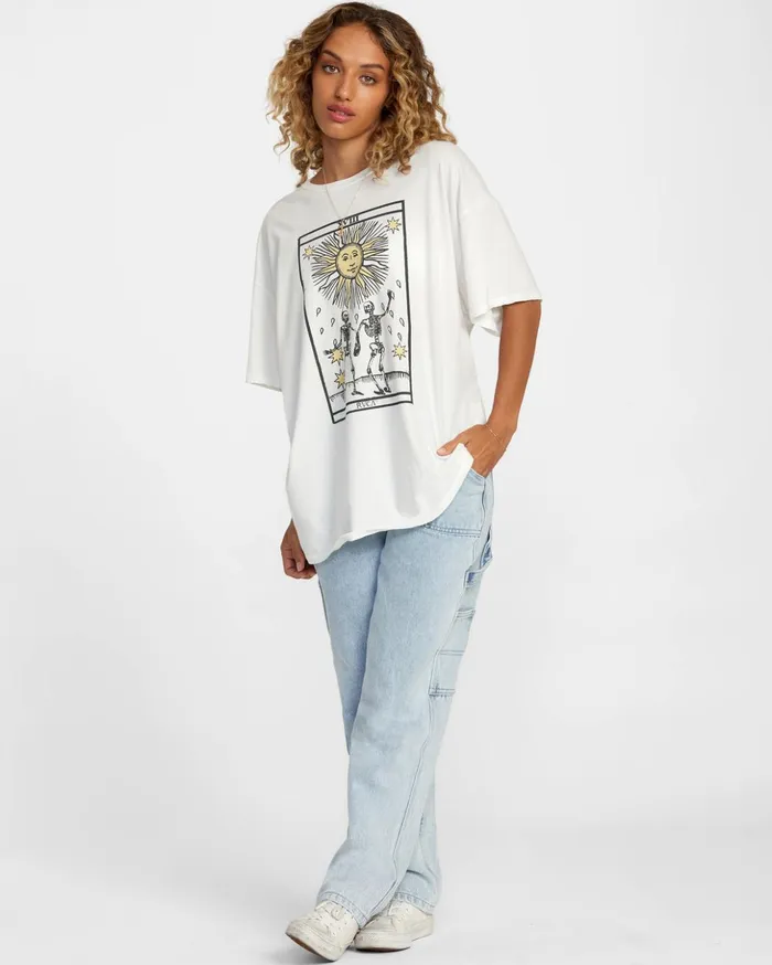 RVCA Tees Tanks Tarot Tee Vintage White 8211 Women