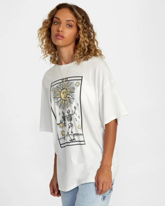 RVCA Tees Tanks Tarot Tee Vintage White 8211 Women