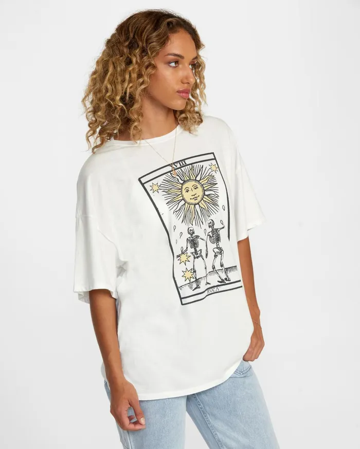 RVCA Tees Tanks Tarot Tee Vintage White 8211 Women