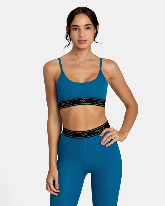 RVCA Tops Base Sports Bra Teal 8211 Women