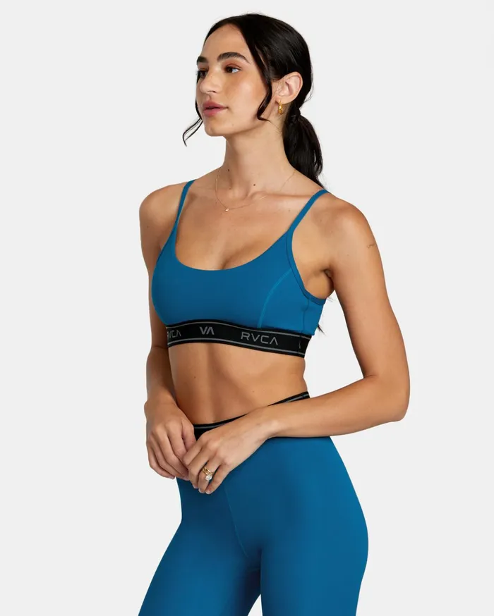 RVCA Tops Base Sports Bra Teal 8211 Women