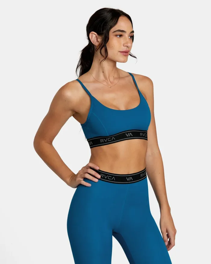 RVCA Tops Base Sports Bra Teal 8211 Women