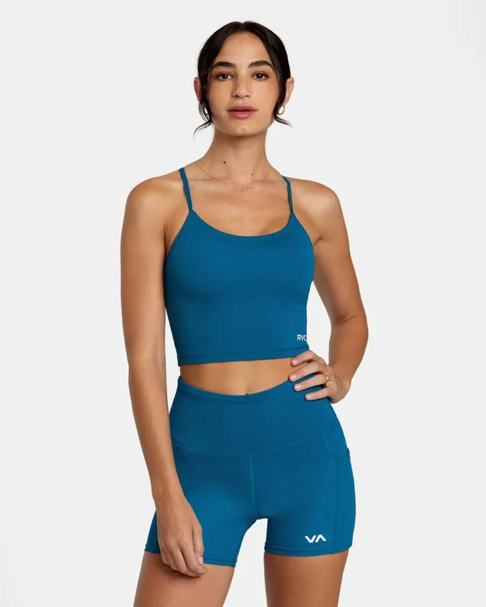 RVCA Tops Base Tank Sports Bra Teal 8211 Women