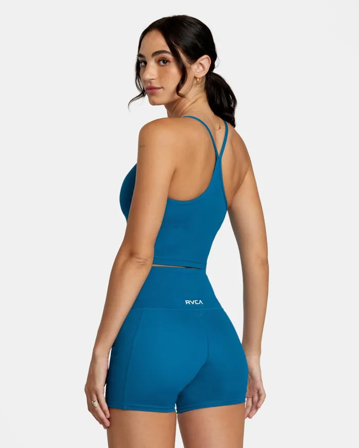 RVCA Tops Base Tank Sports Bra Teal 8211 Women