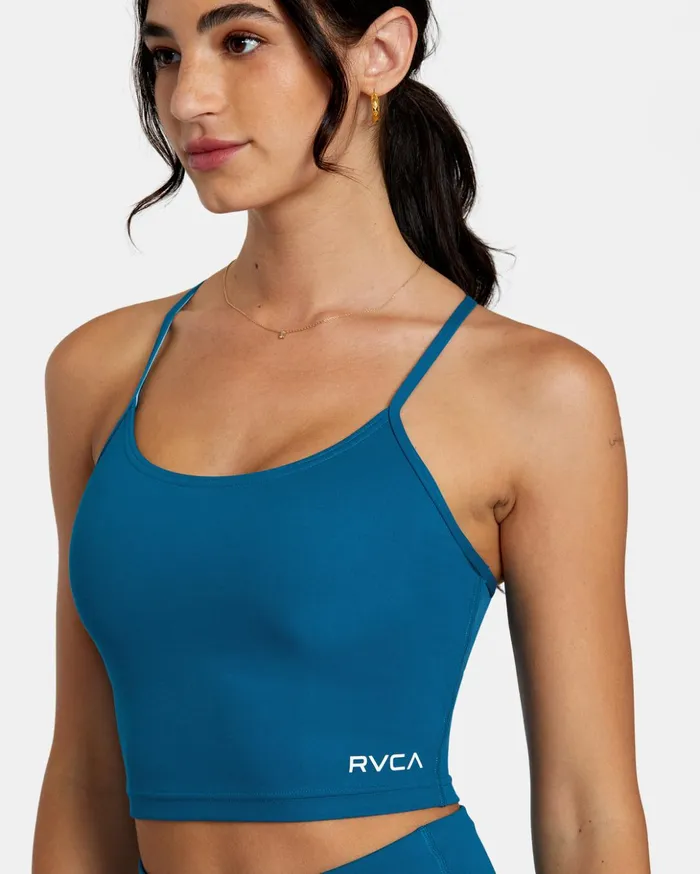 RVCA Tops Base Tank Sports Bra Teal 8211 Women