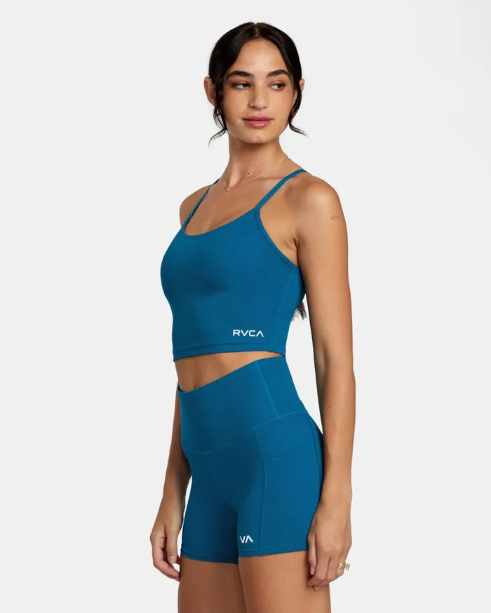 RVCA Tops Base Tank Sports Bra Teal 8211 Women