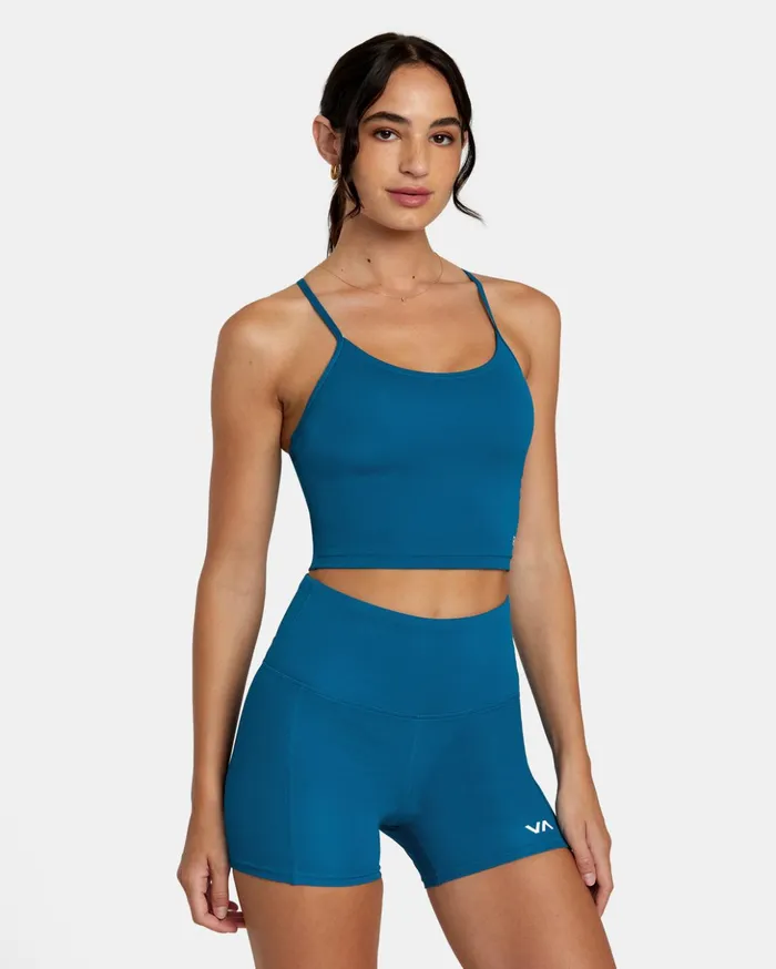 RVCA Tops Base Tank Sports Bra Teal 8211 Women
