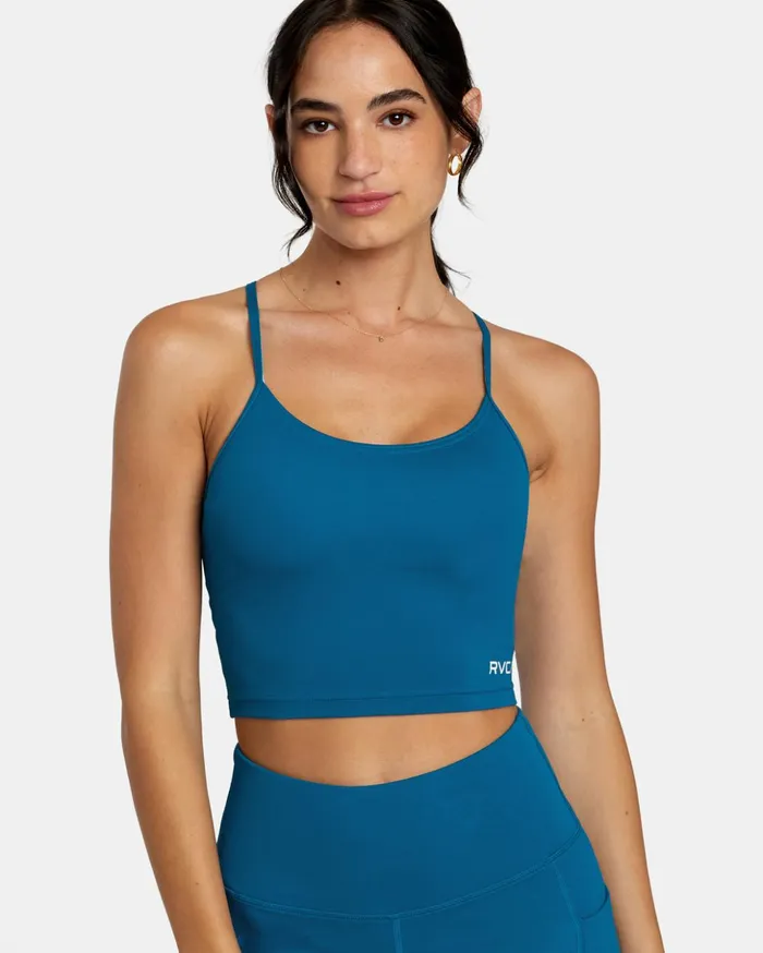 RVCA Tops Base Tank Sports Bra Teal 8211 Women