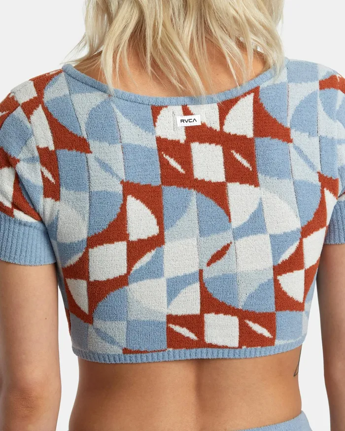 RVCA Tops Geode Knitted Crop Top Sandlewood 8211 Women