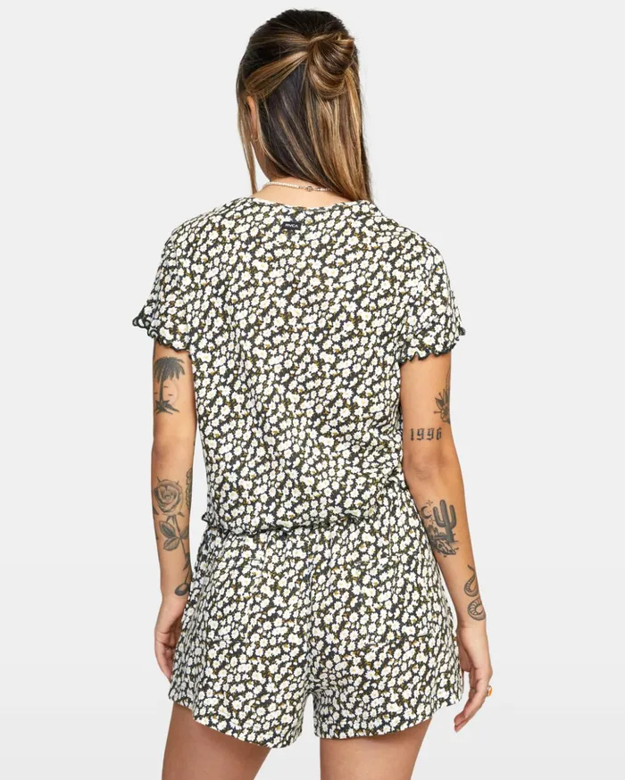 RVCA Tops In Your Dreams Pointelle Knit Top Black 8211 Women