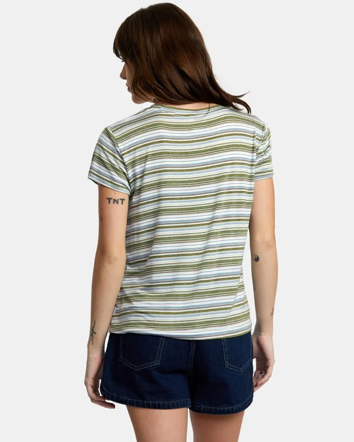 RVCA Tops Recess 3 Crewneck Tee Sea Spray 8211 Women