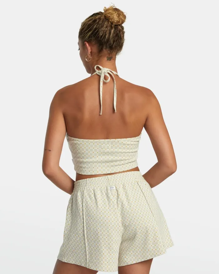 RVCA Tops Sunrise Halter Top Cloud 8211 Women