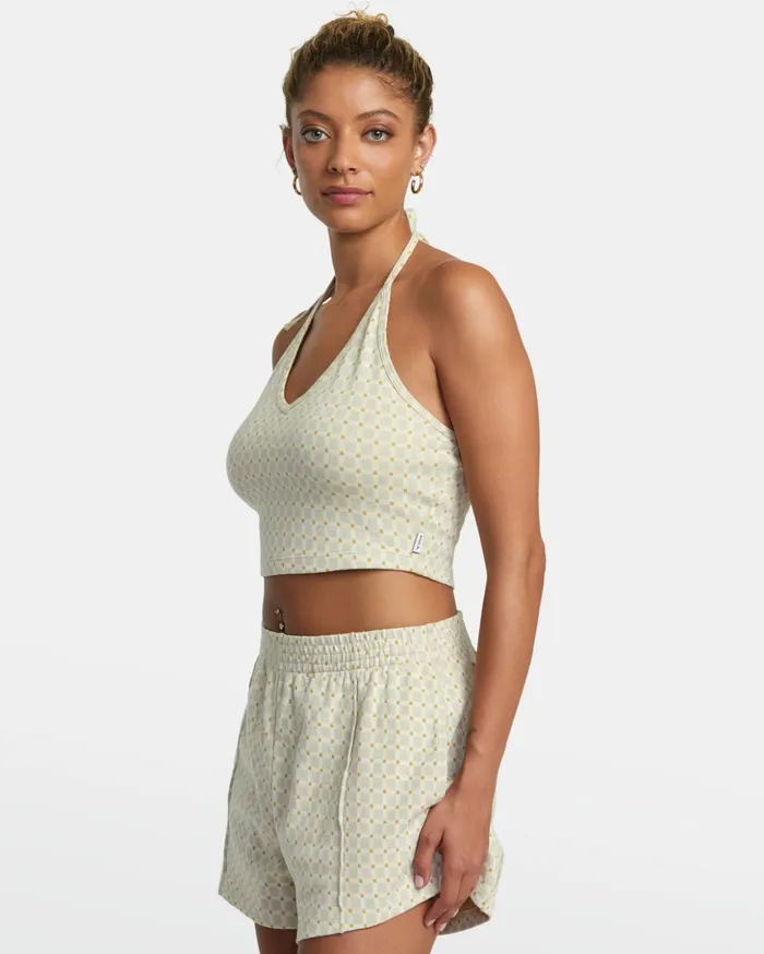 RVCA Tops Sunrise Halter Top Cloud 8211 Women