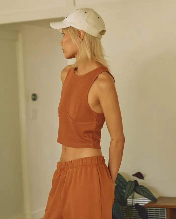 RVCA Tops Test Drive Cropped Tank Top Amber 8211 Women