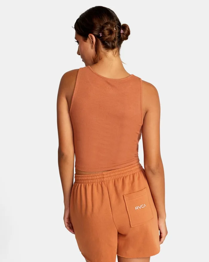 RVCA Tops Test Drive Cropped Tank Top Amber 8211 Women