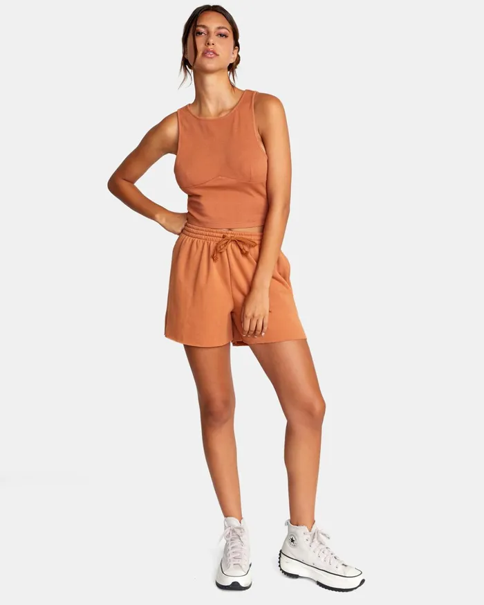 RVCA Tops Test Drive Cropped Tank Top Amber 8211 Women