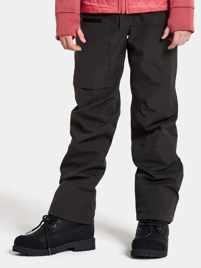 Salvia Kids039 Pants Black Kids Didriksons Waterproof Trousers