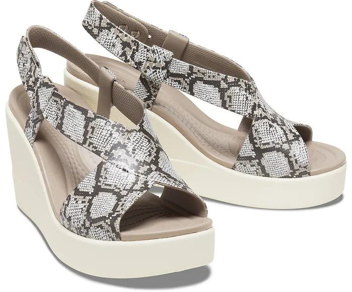 Sandals Crocs Brooklyn High Wedge Multi Stucco Crocs Women