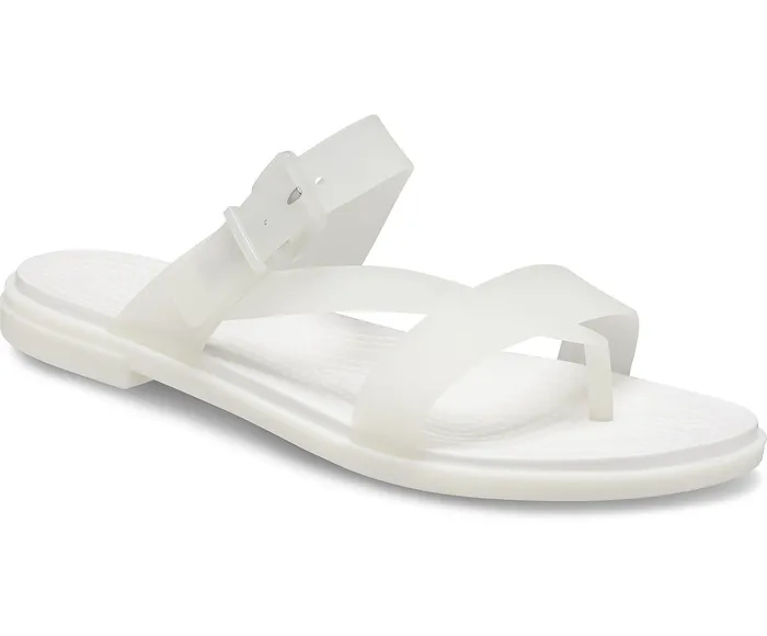 Sandals Women Crocs Tulum Translucent Toe Post Oyster Crocs