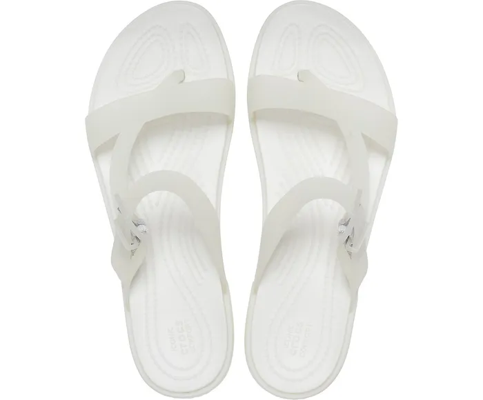 Sandals Women Crocs Tulum Translucent Toe Post Oyster Crocs