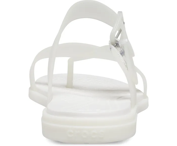 Sandals Women Crocs Tulum Translucent Toe Post Oyster Crocs