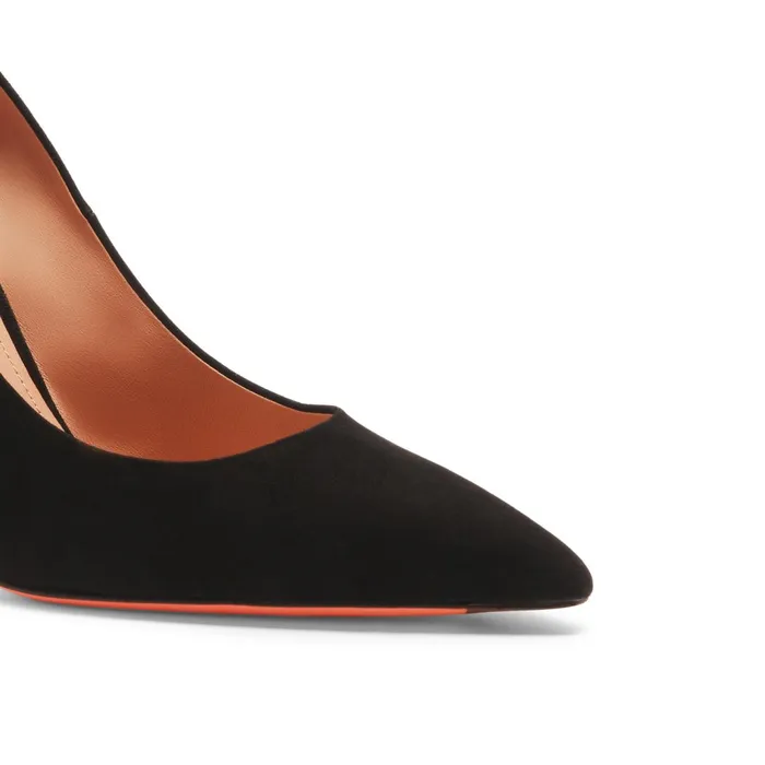 Santoni Black Suede HighHeel Pump Women Pumps and Heels