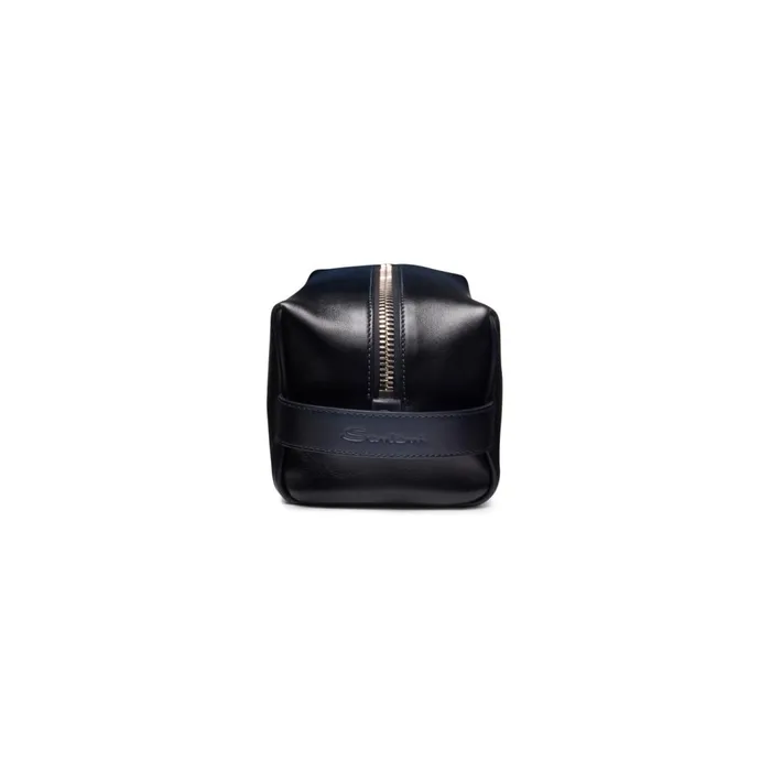 Santoni Blue Leather Pouch MenWomen Small Leather Goods