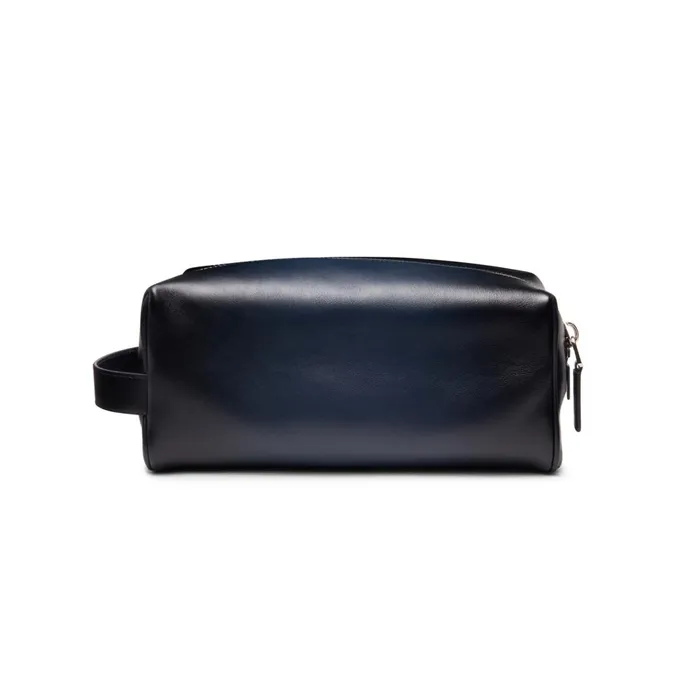 Santoni Blue Leather Pouch MenWomen Small Leather Goods
