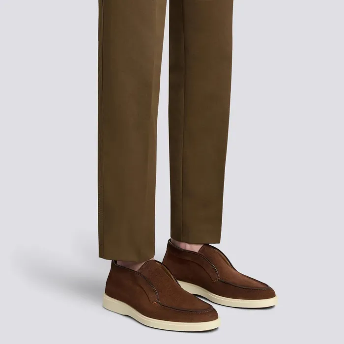 Santoni Dark Brown Suede Desert Boot Men Boots