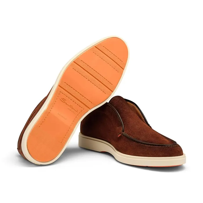 Santoni Dark Brown Suede Desert Boot Men Boots