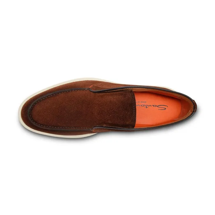 Santoni Dark Brown Suede Desert Boot Men Boots