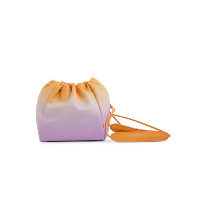 Santoni Lilac And Orange Leather Bucket Bag Women Bags